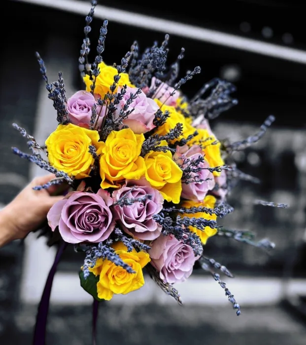 Buchet Trandafir si Lavanda - imagine 2