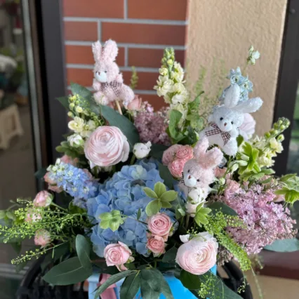 Aranjament cutie de catifea