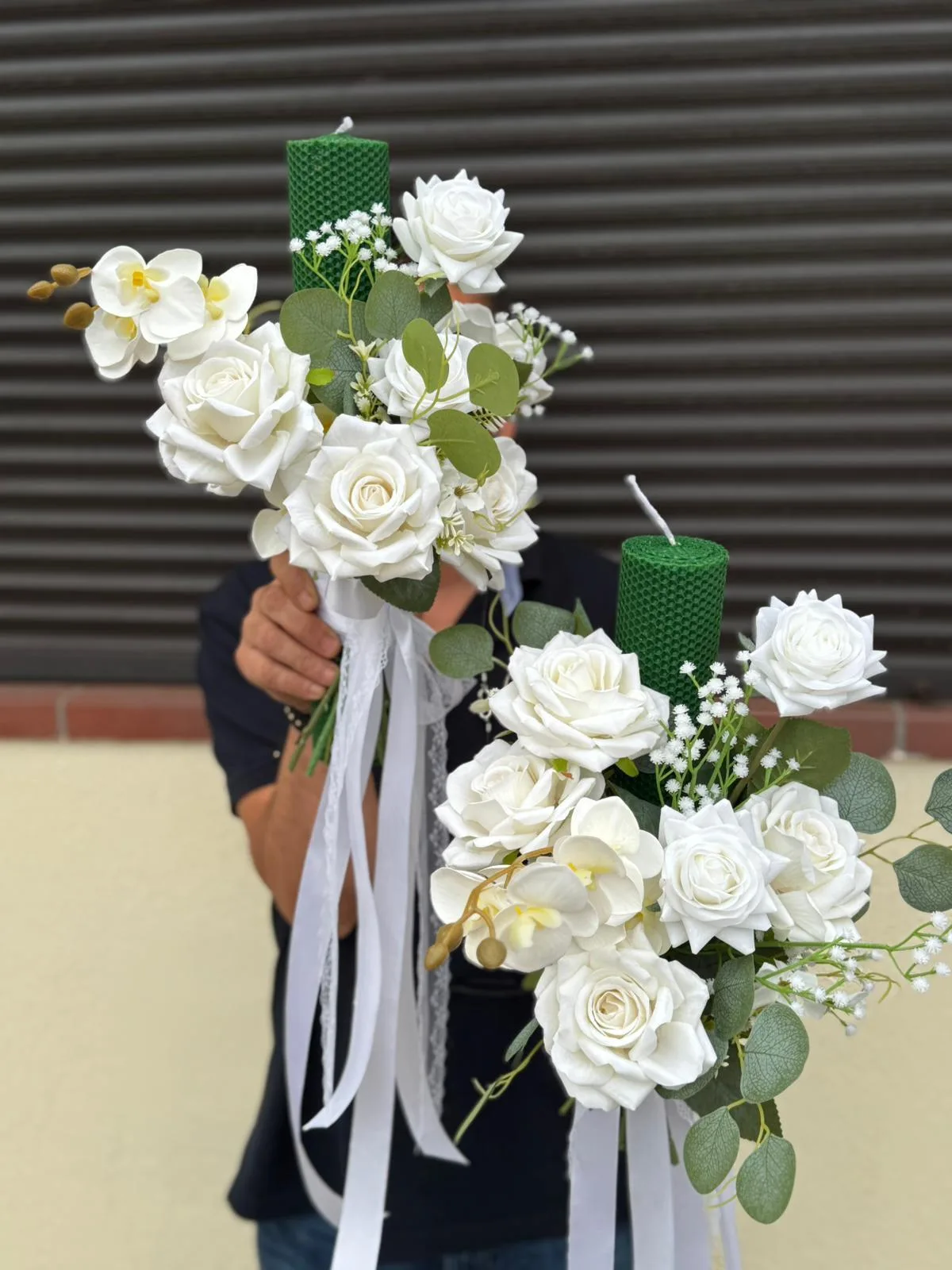 Lumanari de Cununie din Flori Artificiale