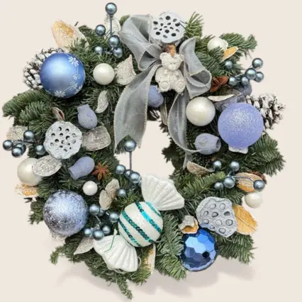 Coroniță "Vibrație Albă" - Nobillis și Spirit de Iarnă