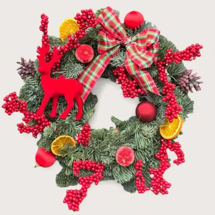 Coroniță "Tradiție de Iarnă" Nobillis – Roșu & Portocală