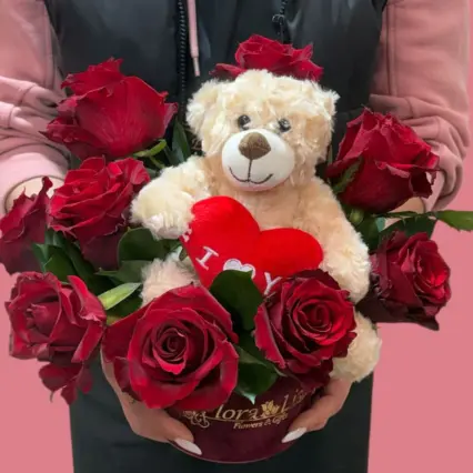 Aranjament Red Love Bear