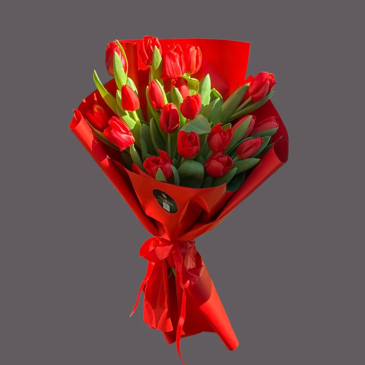 Buchet 25 Lalele Roșii – Simbolul Pasiunii